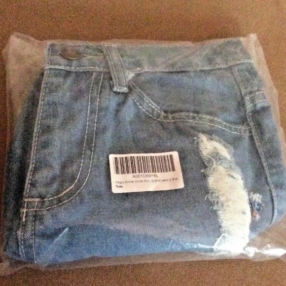 WEIGOU WOMENS DISTRESSES DENIM SHORTS, SMALL, NWT - Picture 5 of 7